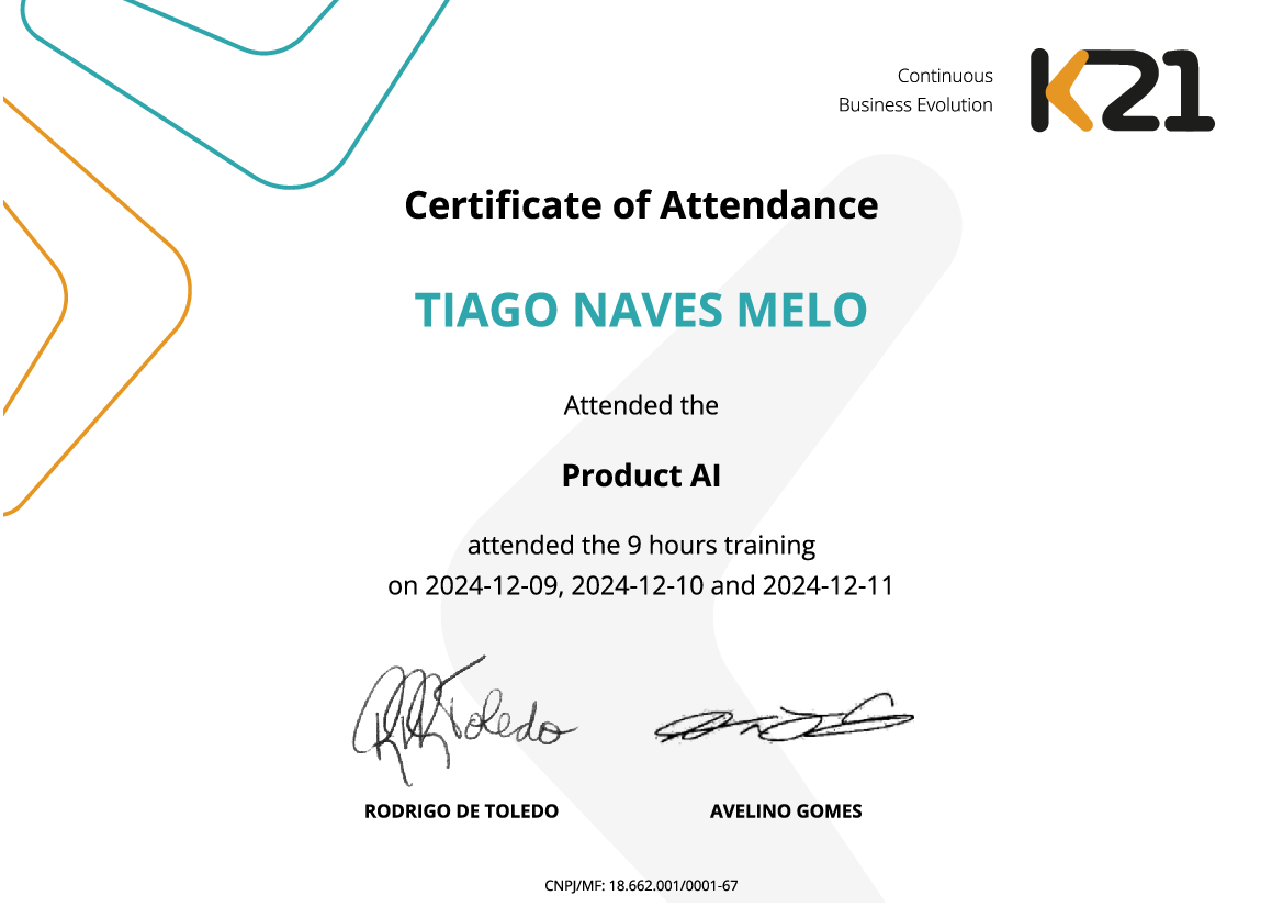 Certificado K21